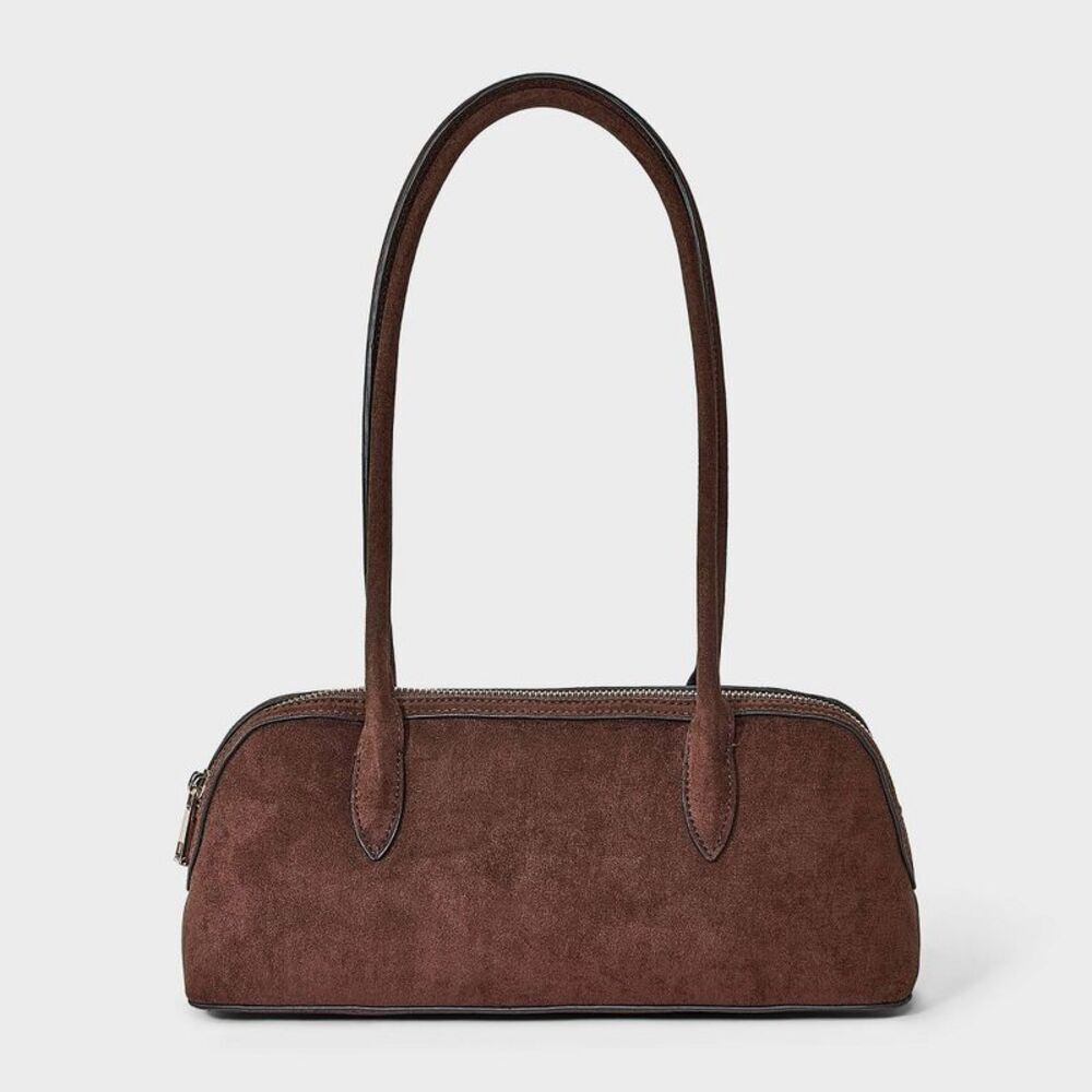 Long Handle Satchel Handbag - A New Day Brown